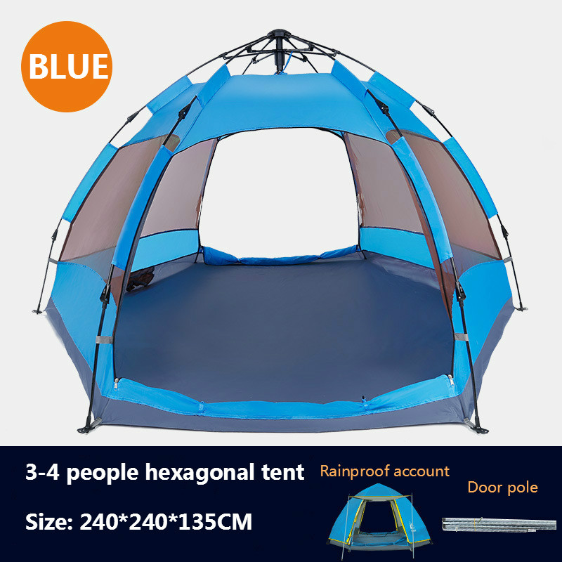 Cheap Goat Tents Hewolf Quick Automatic Open Tent 3 8 Person Double Layer Large Camping Family Outdoor Recreation Party Tents Awning Beach Tent Tents 